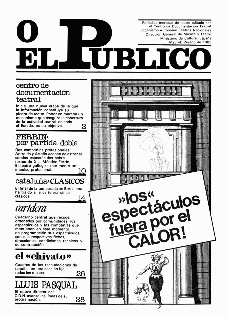 Reproducción de portada de la revista El Público.